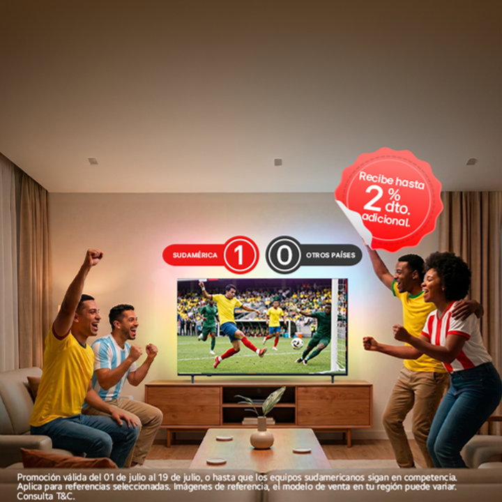 Cada Gol sudamericano es más descuento en tu TV LG